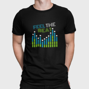 Feel The Beat T Shirt For Men Black